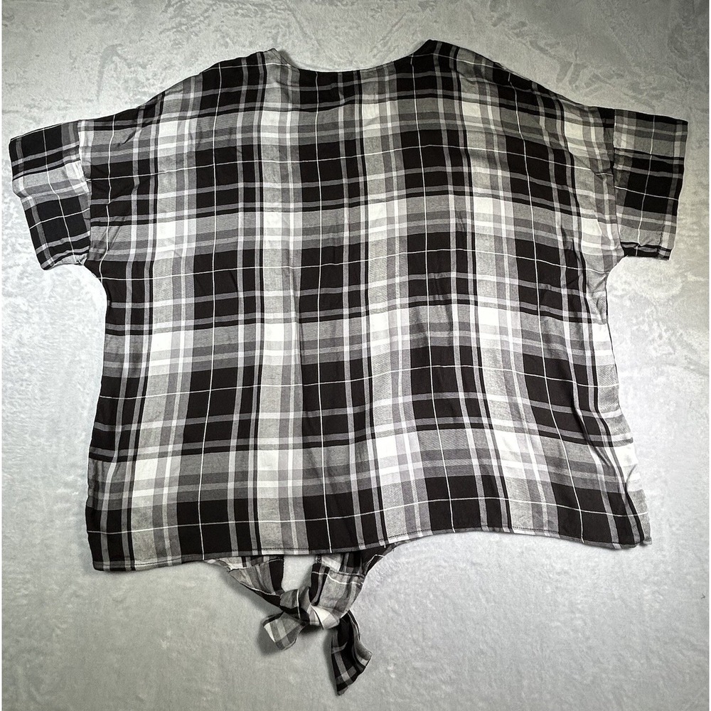 CJ Banks Top Buffalo Plaid Plus 2X Tie Waist Western Pinup Rodeo Country NWT $49
